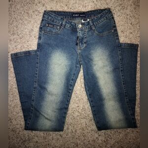 Vintage REVOLT Jeans Co. Women's Flare Blue FLARE Denim Sz 3/4